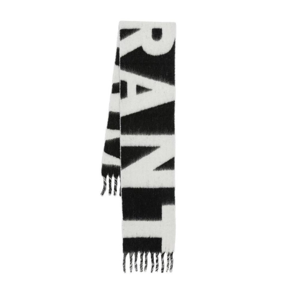 ISABEL MARANT Long Rectangular Scarf with Bold Graphic Design
